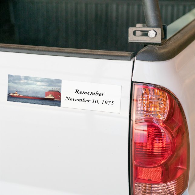The Edmund Fitzgerald Bumper Sticker (On Truck)