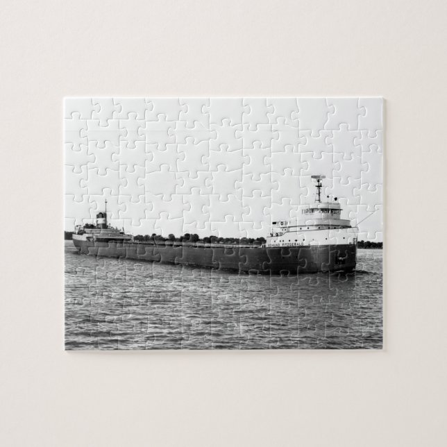 The Edmund Fitzgerald on the St. Clair River Jigsaw Puzzle (Horizontal)