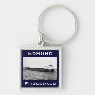 The Edmund Fitzgerald on the St. Clair River Key Ring