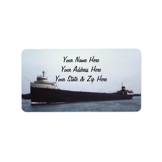 The Edmund Fitzgerald on the St. Clair River Label (Front)