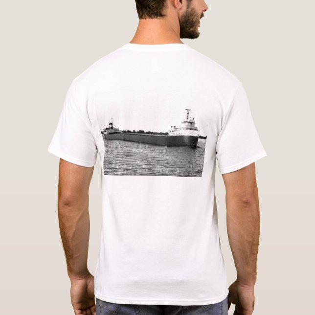 The Edmund Fitzgerald on the St. Clair River T-Shirt (Back)