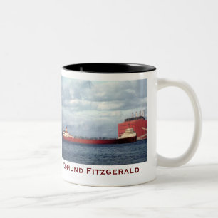 The Edmund Fitzgerald with Crew Names Two-Tone Coffee Mug