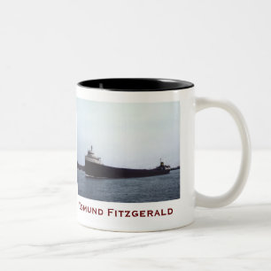 The Edmund Fitzgerald with Crew Names Two-Tone Coffee Mug