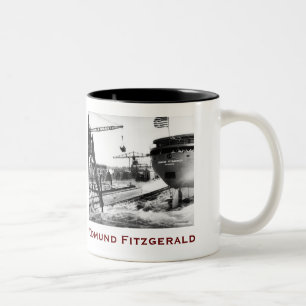 The Edmund Fitzgerald with Crew Names Two-Tone Coffee Mug
