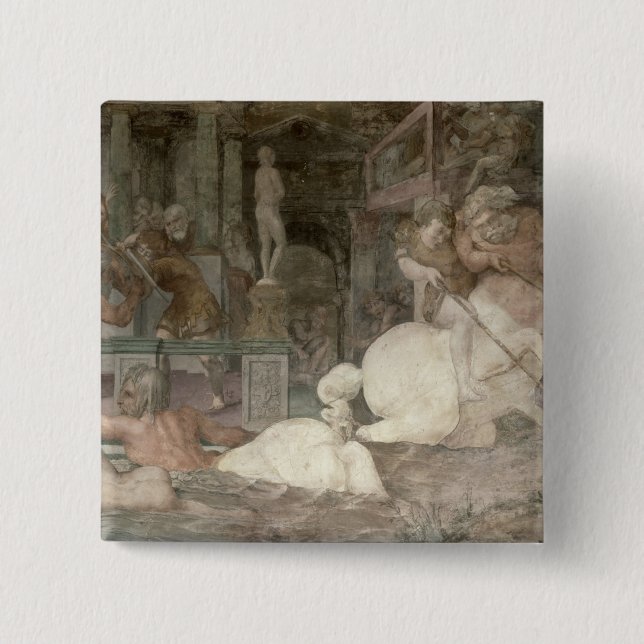 The Education of Achilles 15 Cm Square Badge (Front)