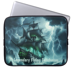 The Eerie Flying Dutchman A Ghost Ship of the Sea Laptop Sleeve