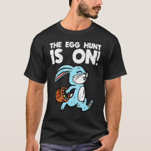 The Egg Hunt Is On Bunny Cute Easter Boys Kids Tod T-Shirt