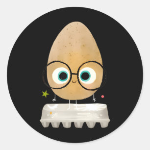 The Egg Teacher Halloween Food Classic Round Sticker