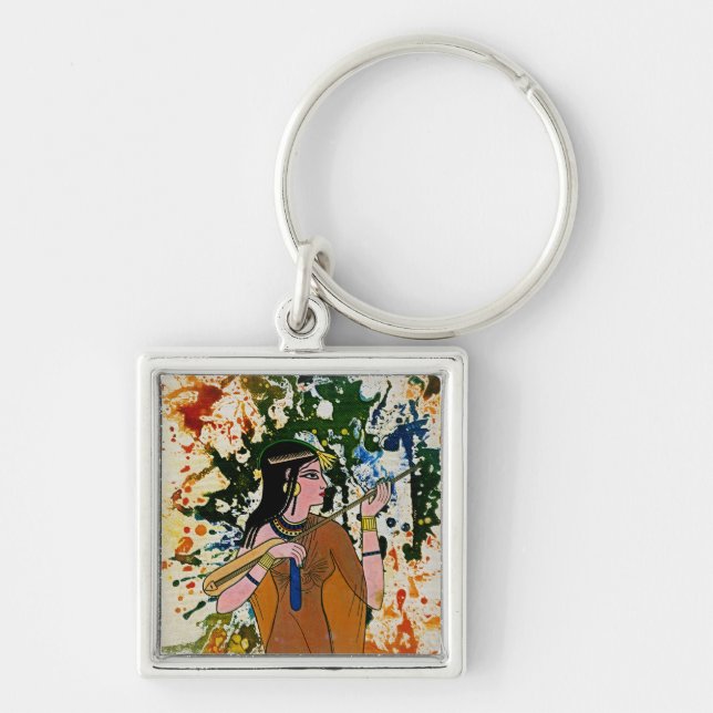 The Egyptian Enchantress by Michael Moffa Key Ring (Front)