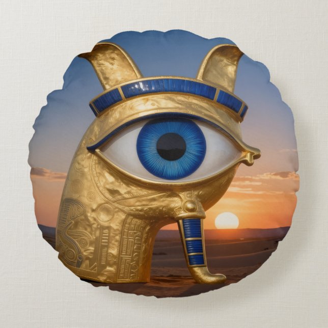 The Egyptian Eye´3 Round Cushion (Front)