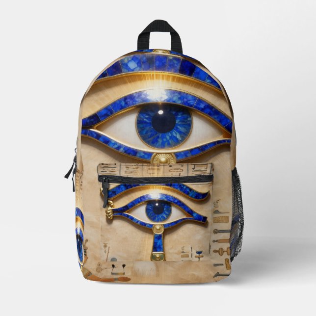 The Egyptian Eye  Printed Backpack (Front)