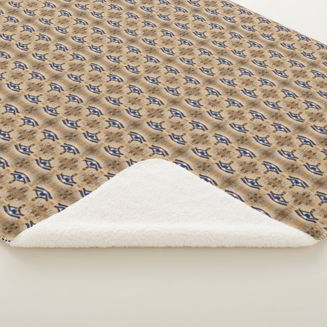 The Egyptian Eye  Sherpa Blanket (3/4)