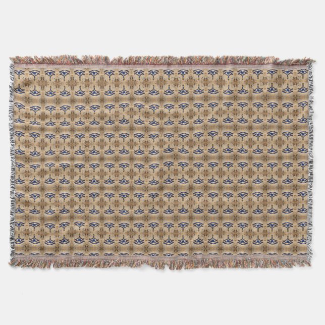 The Egyptian Eye  Throw Blanket (Front)