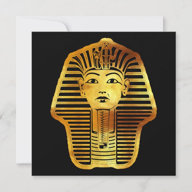 The Egyptian Golden Tutankhamun Mask Holiday Card (Front)