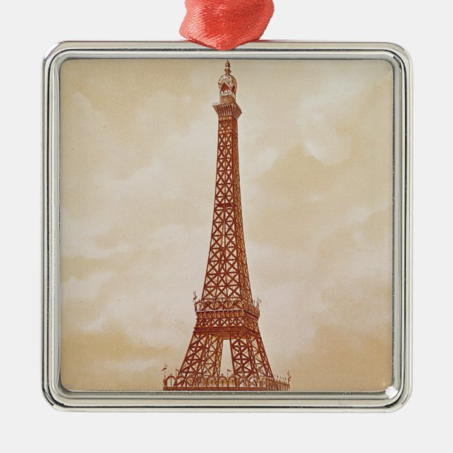The Eiffel Tower, 1889 Metal Tree Decoration (Front)