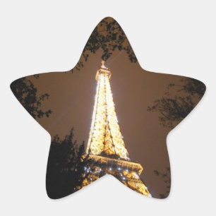 The Eiffel Tower at Night Star Sticker