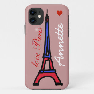 The Eiffel Tower custom name Case-Mate iPhone Case