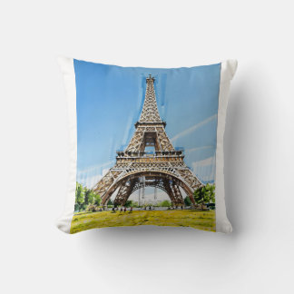 the Eiffel Tower - Hand-Drawn Sketch Art Cushion