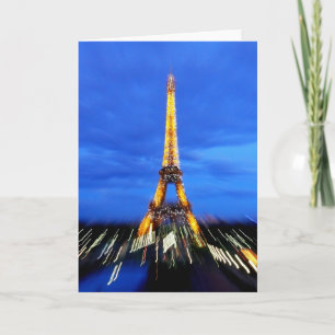The Eiffel Tower Paris France Holiday Card