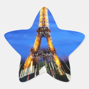 The Eiffel Tower Paris France Star Sticker