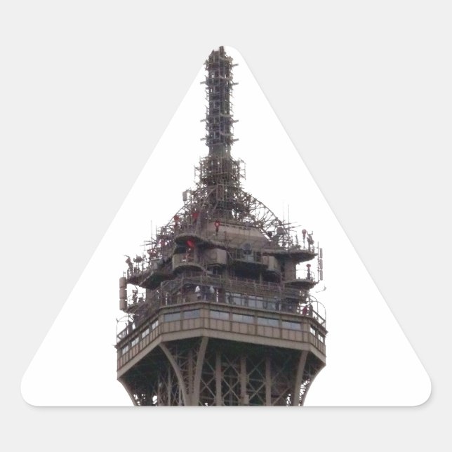 The Eiffel Tower Paris France Triangle Sticker (Front)