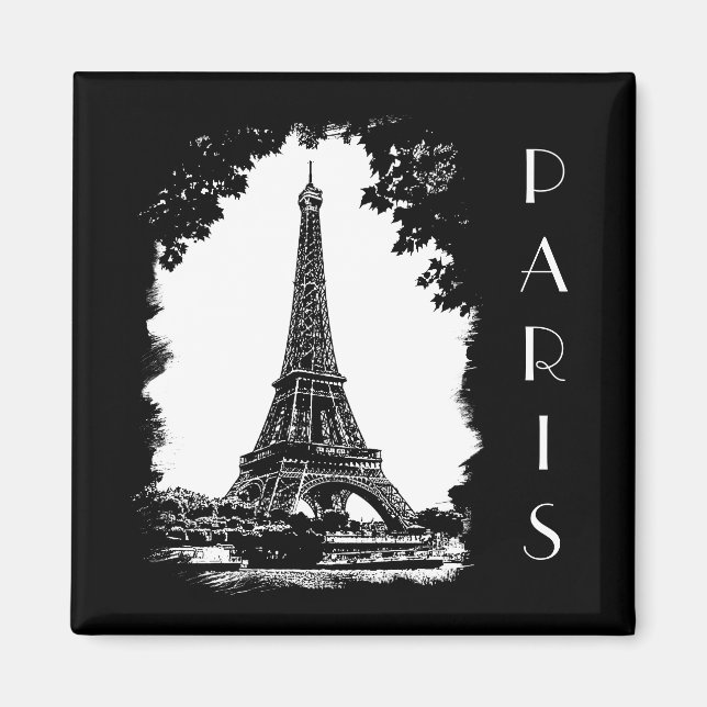 The Eiffel Tower Paris Illustration magnet (Front)