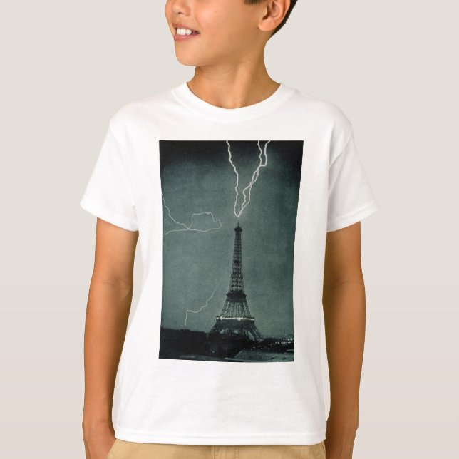 The Eiffel Tower Struck By Lightning T-Shirt (Front)