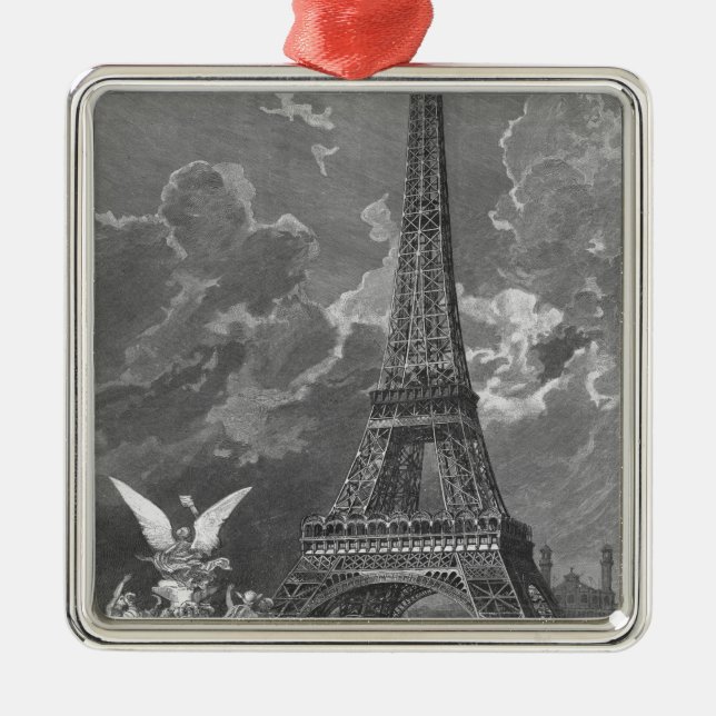 The Eiffel Tower  Universal Exhibition Metal Tree Decoration (Front)