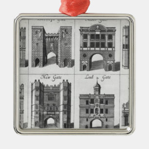 The Eight Gates of the City of London Metal Tree Decoration