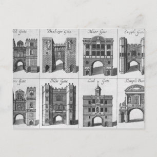 The Eight Gates of the City of London Postcard