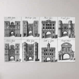 The Eight Gates of the City of London Poster