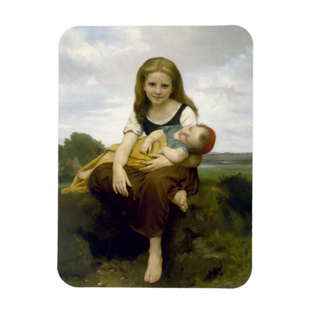 The Elder Sister by William-Adolphe Bouguereau Magnet (Vertical)