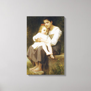 The Elder Sister (by William Bouguereau) Canvas Print