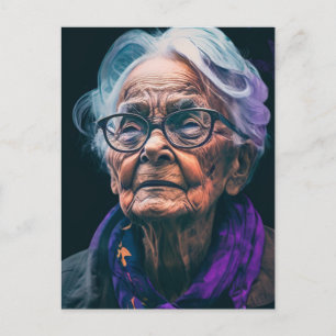 The Elderly Woman Postcard
