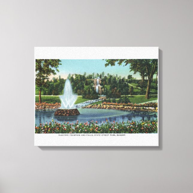 The Electric Fountain and Falls Canvas Print (Front)