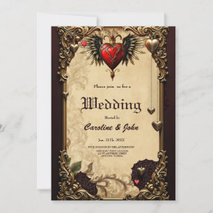 The elegance and mysticism of the Gothic heart. Invitation