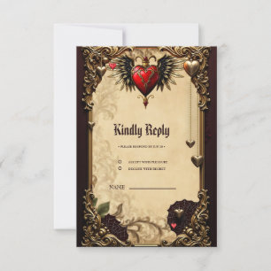 The elegance and mysticism of the Gothic heart.  RSVP Card