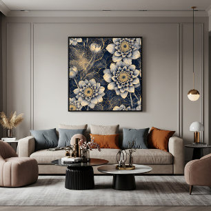 The Elegance of Deep Blue Poster