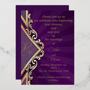 The Elegance of Love Foil Wedding Invitation 