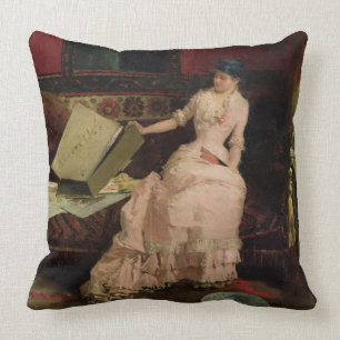 The Elegant Connoisseur, 1883 (oil on canvas) Cushion