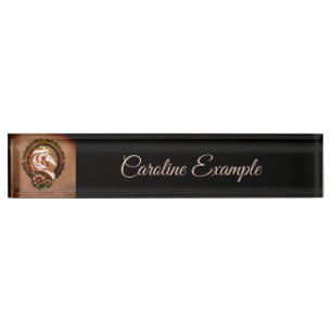 The Elegant Horse Head Adorned with Flowers.  Nameplate