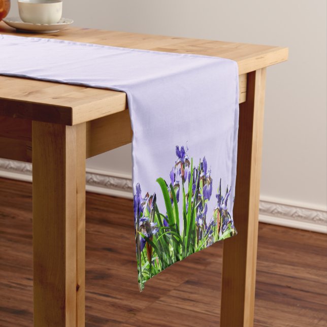 THE ELEGANT IRIS FLOWER    SHORT TABLE RUNNER (In Situ)