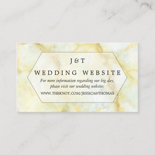 The Elegant Marble Effect Wedding Collection Enclosure Card (Front)