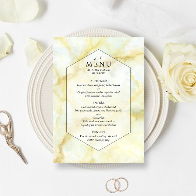 The Elegant Marble Effect Wedding Collection Menu (Creator Uploaded)
