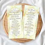 The Elegant Marble Effect Wedding Collection Programme<br><div class="desc">The Elegant Marble Effect Wedding Collection - Program Card Template.</div>