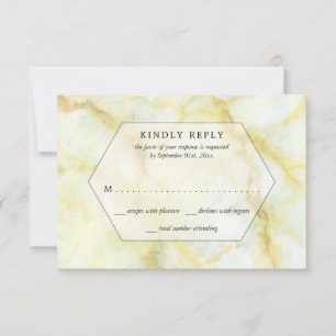 The Elegant Marble Effect Wedding Collection RSVP Card