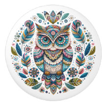 The Elegant Owl Ceramic Knob