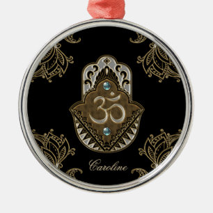 The elegant sign Ohm. Metal Tree Decoration