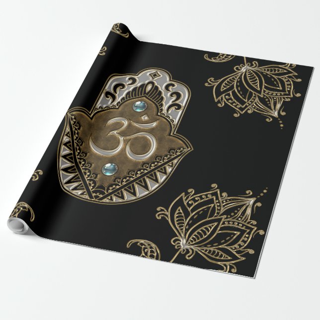  The elegant sign Ohm.  Wrapping Paper (Unrolled)