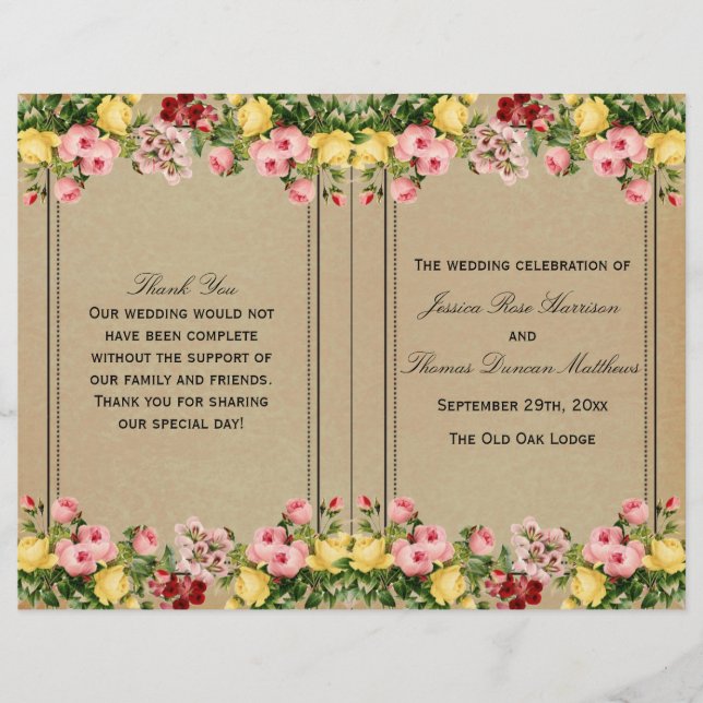 The Elegant Vintage Floral Wedding Collection (Front)